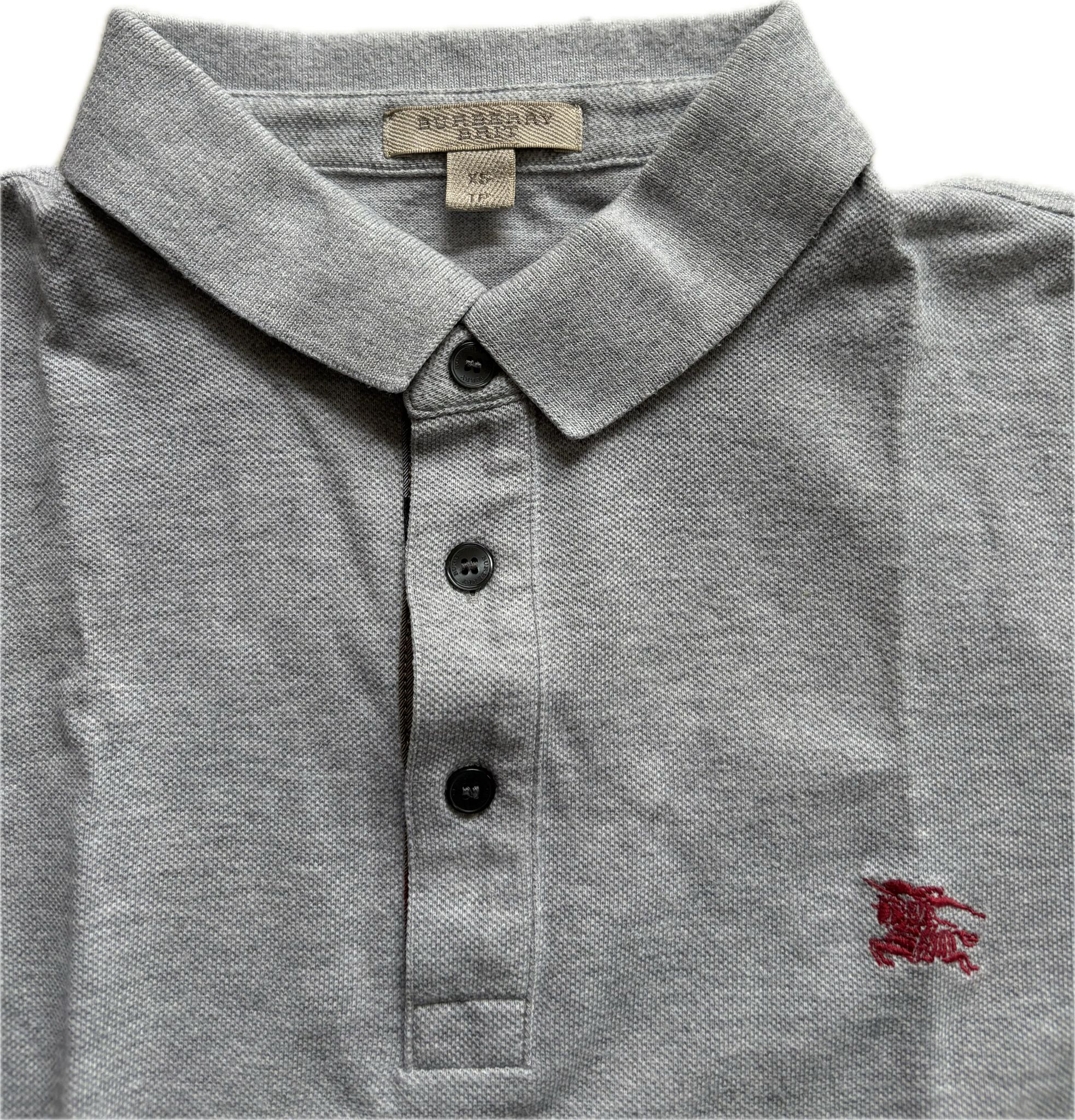 Burberry “Brit Polo Shirt” – Light Grey (Size XS)