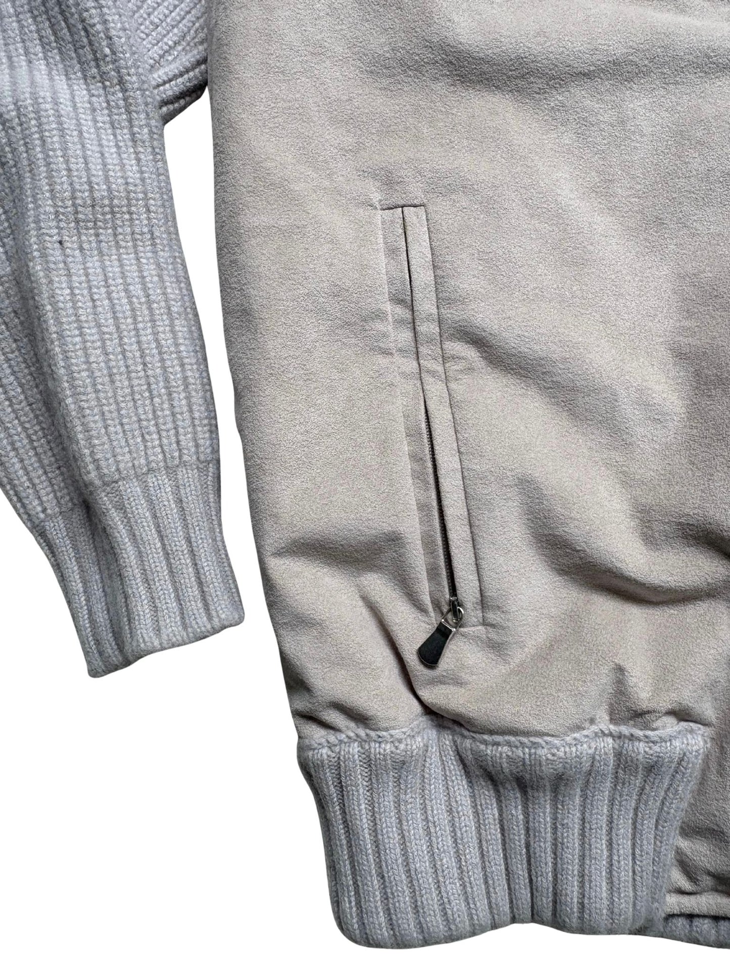 Gran Sasso Suede & Knit Bomber Jacket