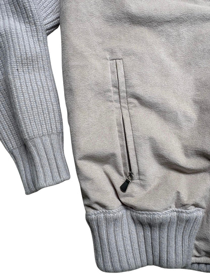 Gran Sasso Suede & Knit Bomber Jacket