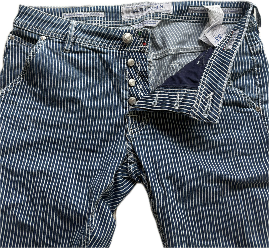 Jacob Cohën “613” – Blue/White Stripe (Size 33)