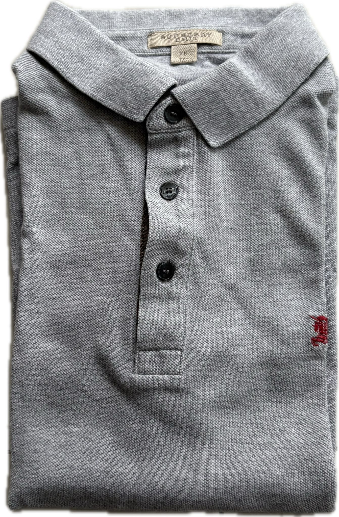 Burberry “Brit Polo Shirt” – Light Grey (Size XS)