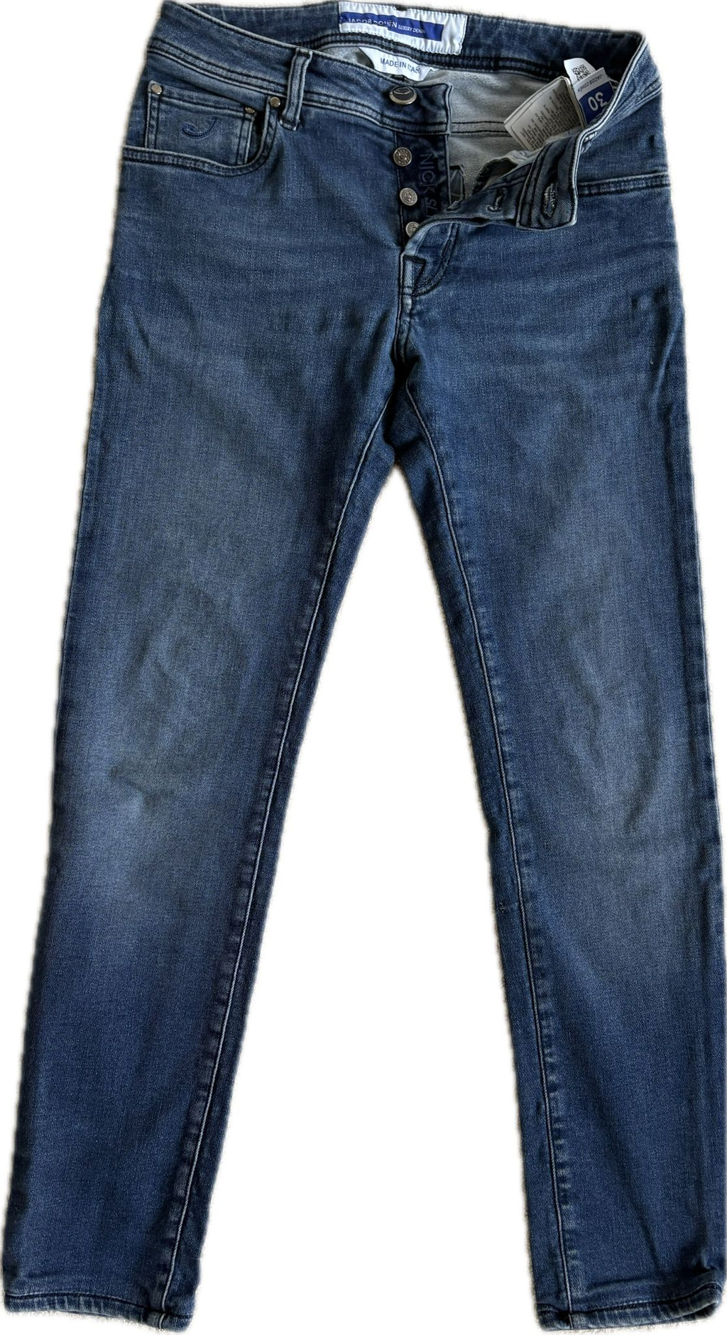 Jacob Cohën Nick Slim – Navy Blue Stretch Denim Jeans (Size 30)