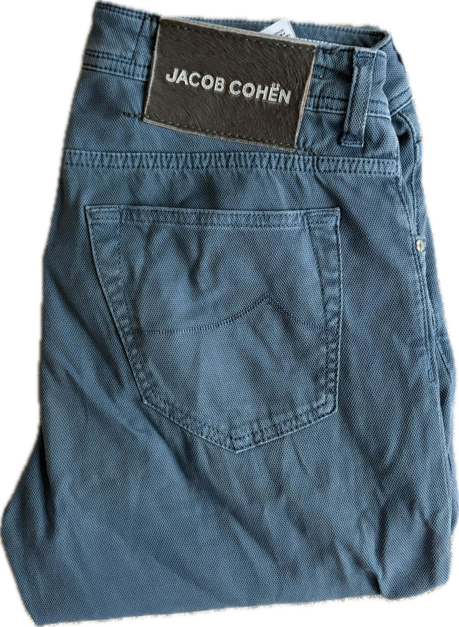 Jacob Cohën Bard – Light Blue Piqué Cotton Pants (Size 32)
