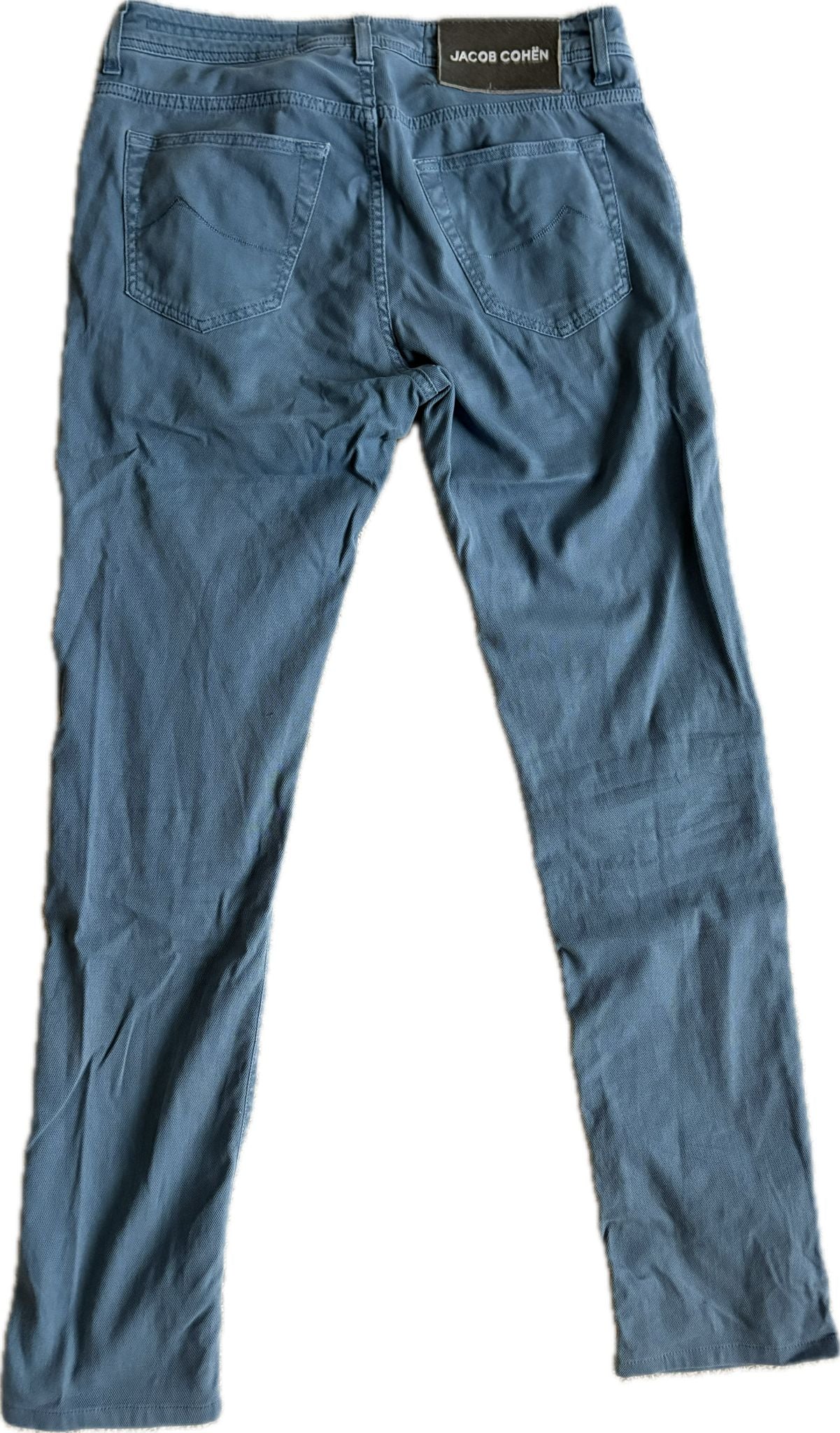 Jacob Cohën Bard – Light Blue Piqué Cotton Pants (Size 32)
