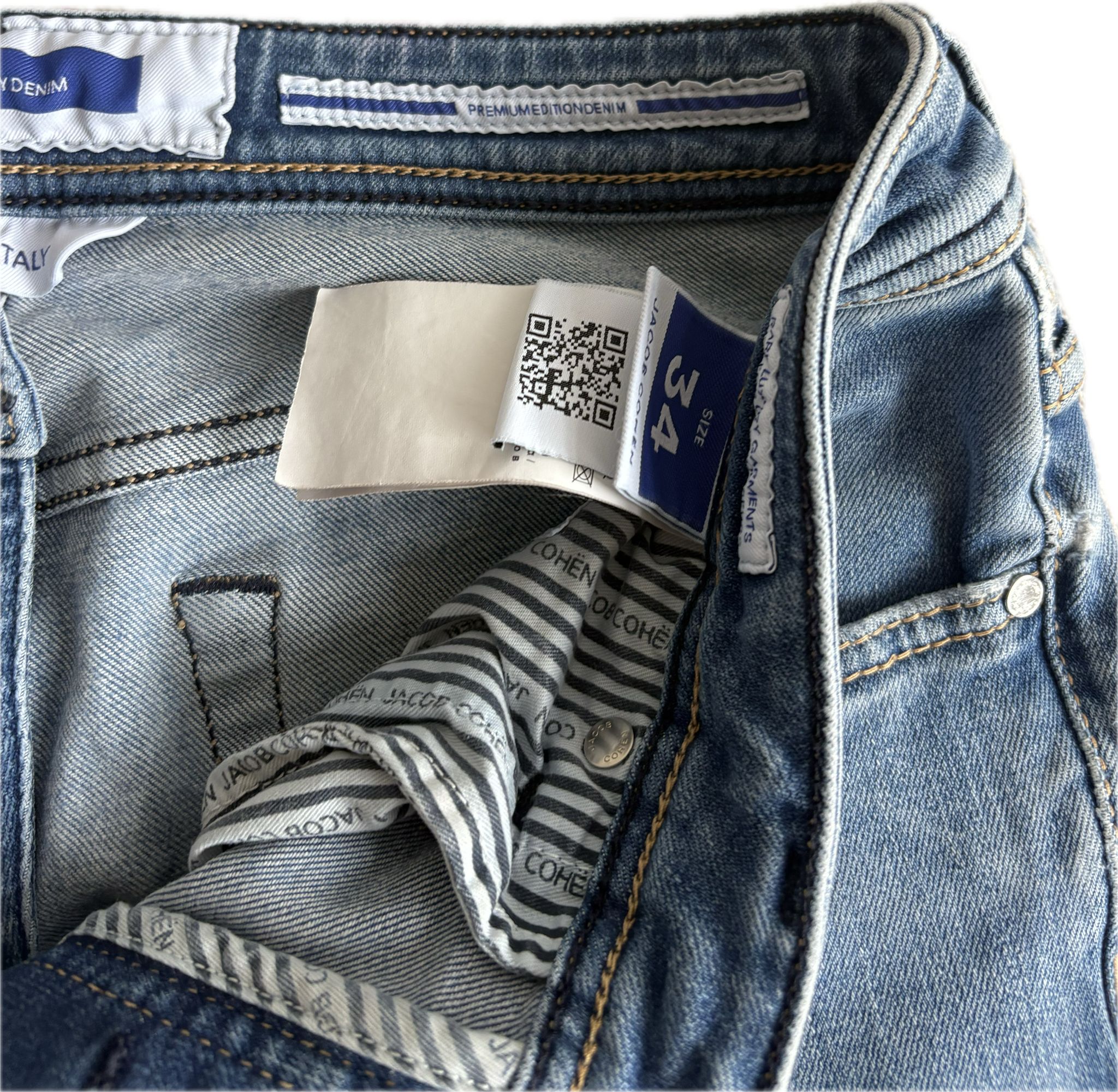 Jacob Cohën Bard – Blue Stretch Denim Jeans (Size 34)