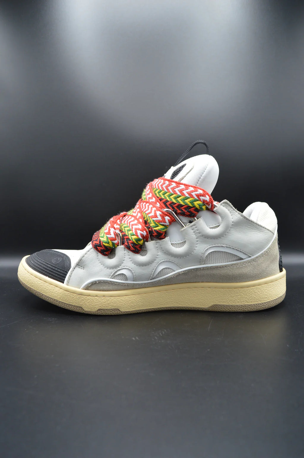 Lanvin Curb cuir blanc/beige/gris