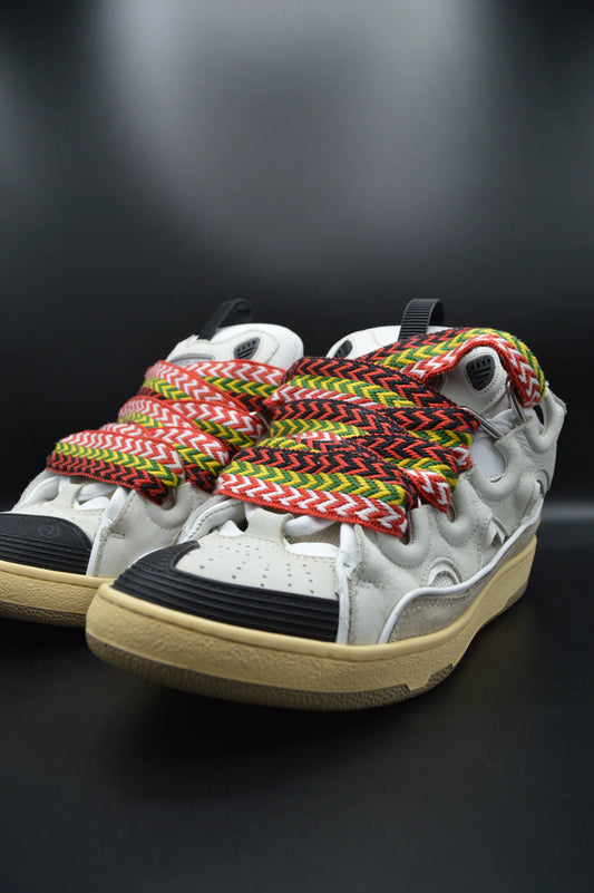 Lanvin Curb cuir blanc/beige/gris