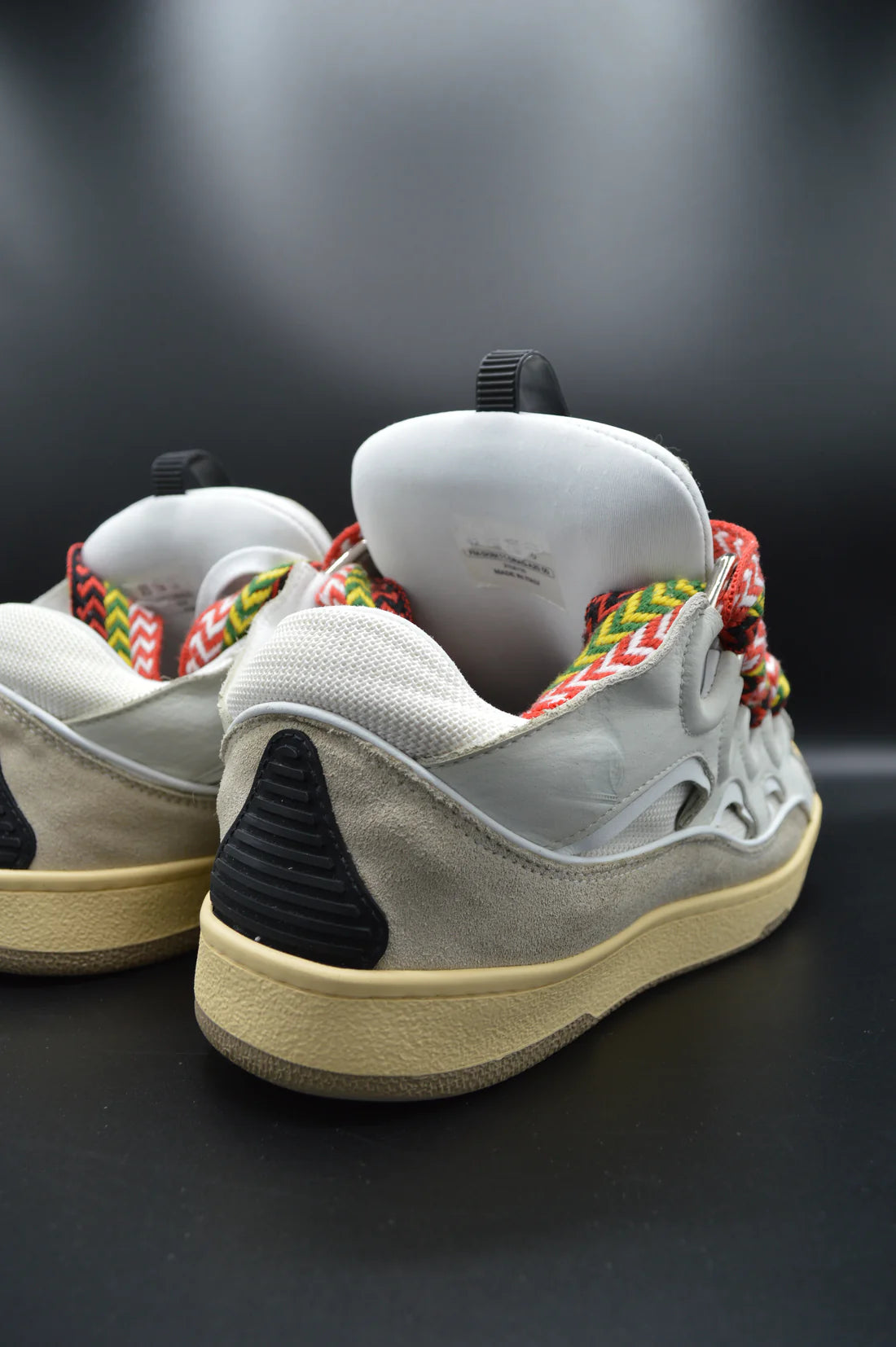 Lanvin Curb cuir blanc/beige/gris