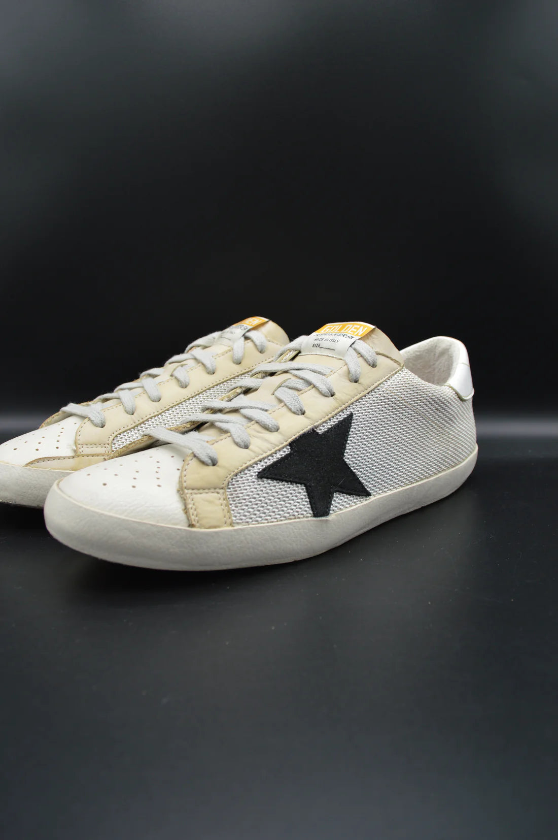 Golden Goose Superstar toile beige/noir