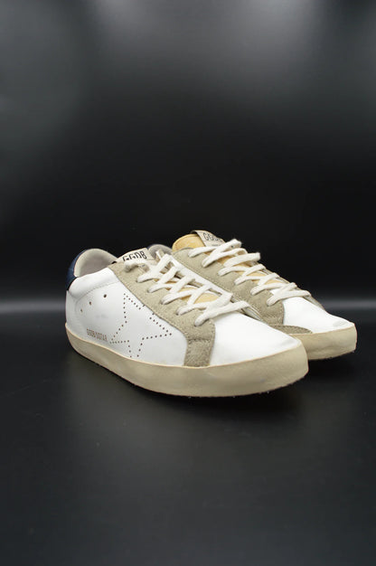 Golden Goose Superstar blanc/bleu marine/beige/gris