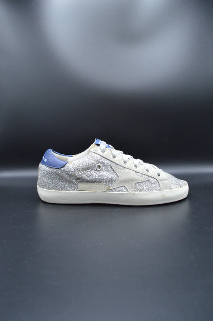 Golden Goose Superstar paillette argent/gris