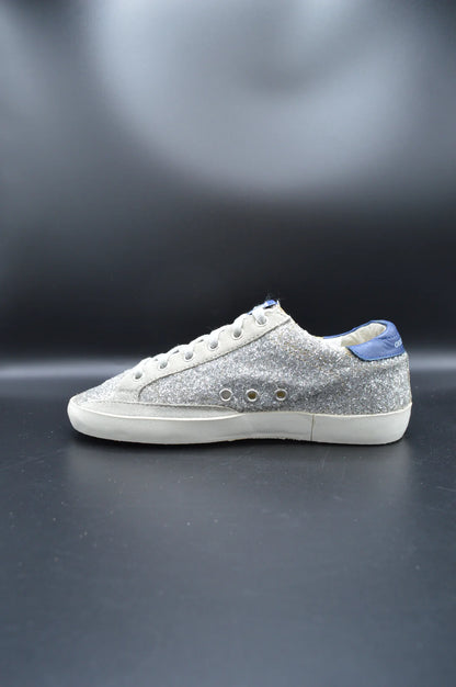 Golden Goose Superstar paillette argent/gris