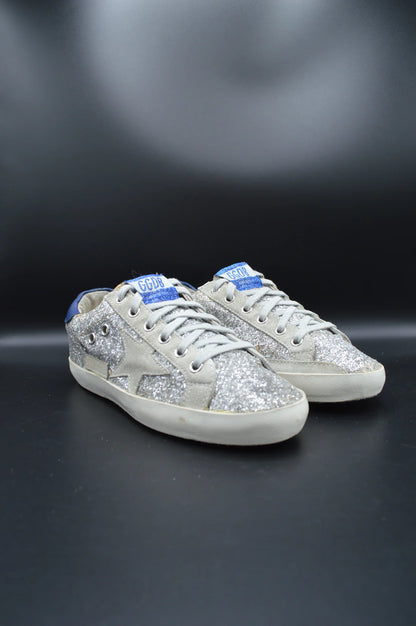Golden Goose Superstar paillette argent/gris