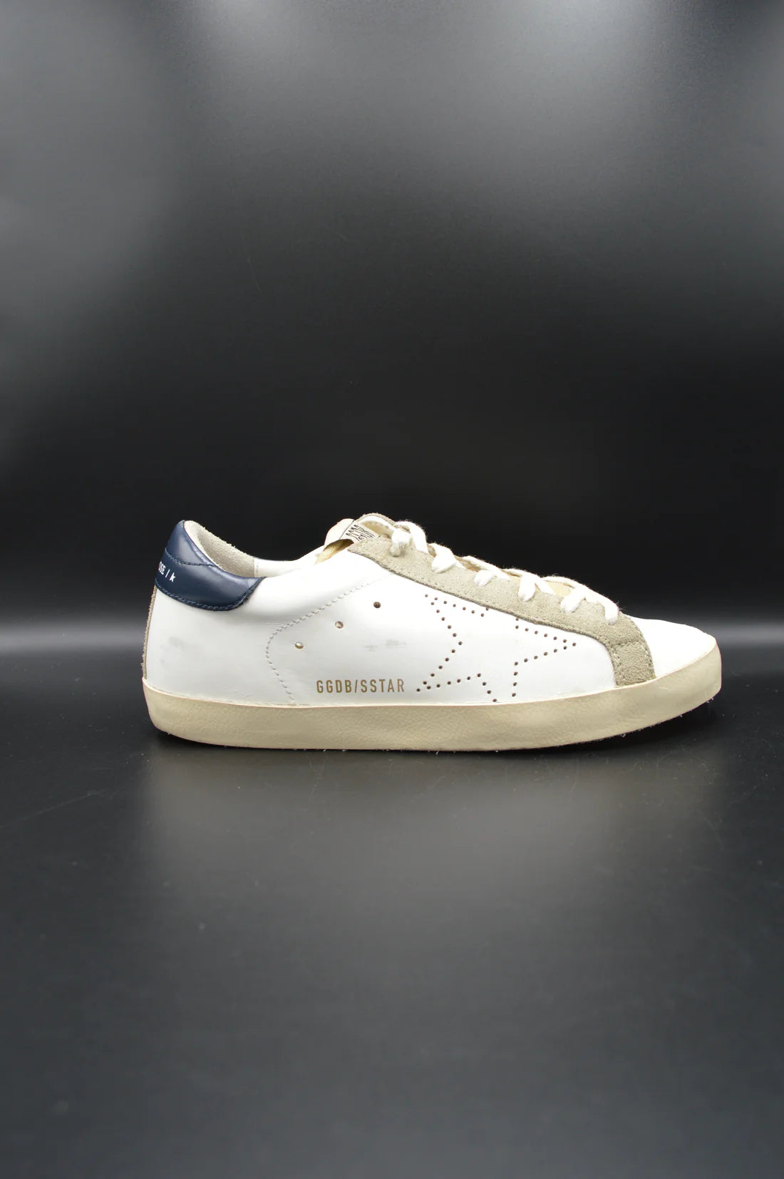 Golden Goose Superstar blanc/bleu marine/beige/gris