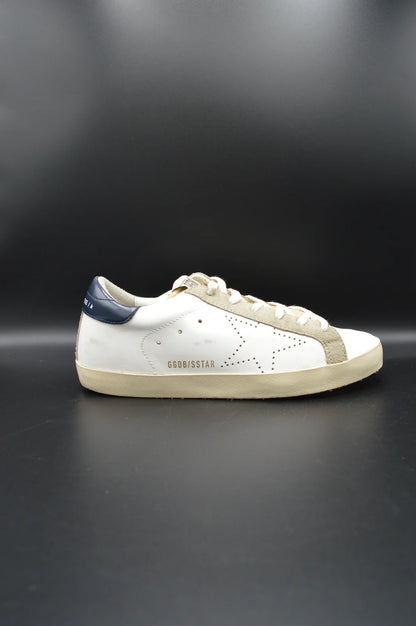Golden Goose Superstar blanc/bleu marine/beige/gris