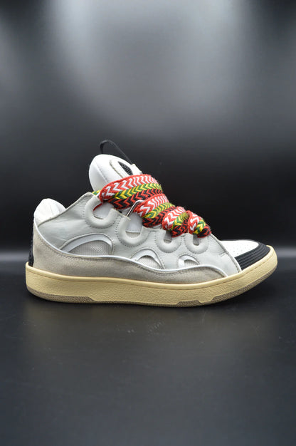 Lanvin Curb cuir blanc/beige/gris