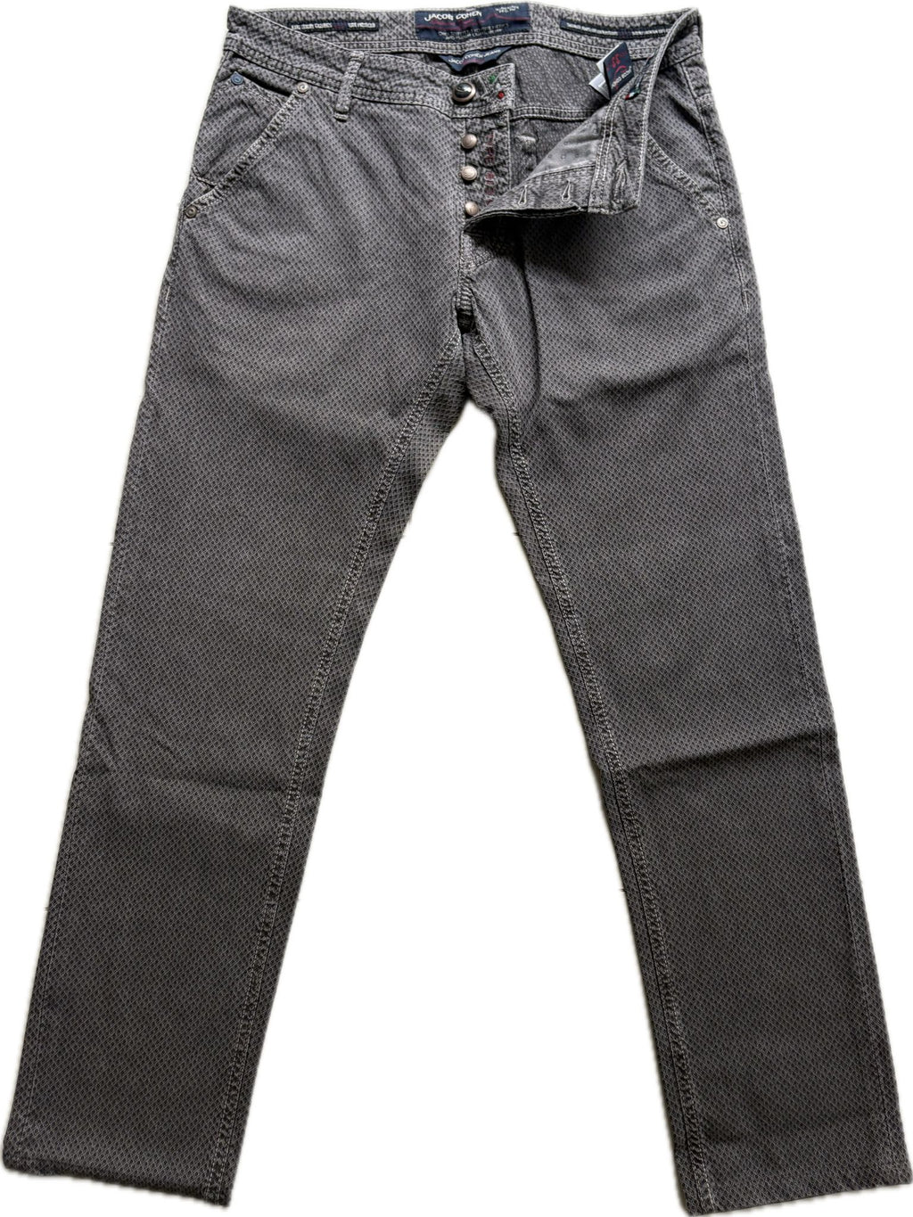 Jacob Cohën “Style 620” – Grey Micro-Print (Size 33)