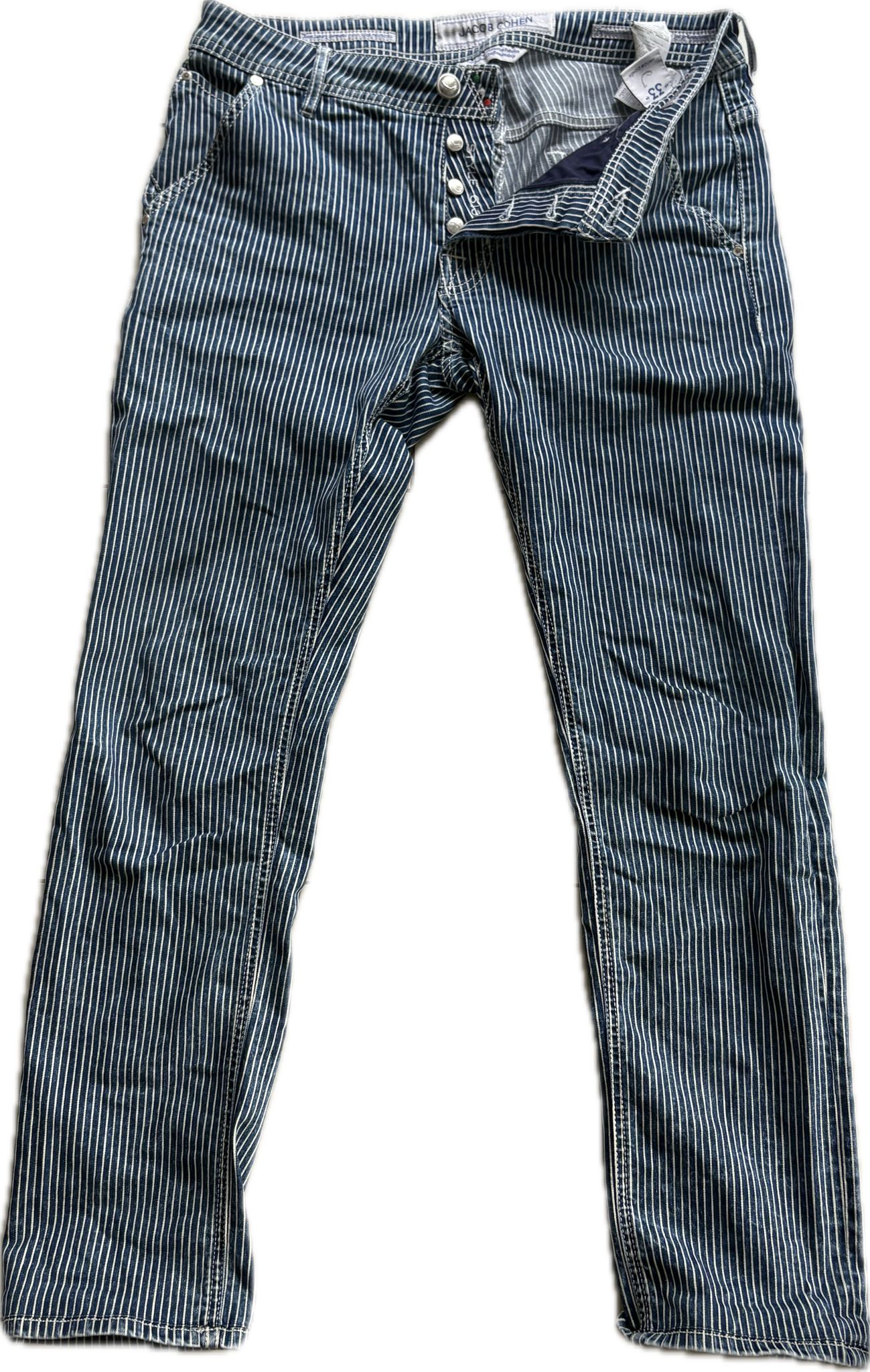 Jacob Cohën “613” – Blue/White Stripe (Size 33)
