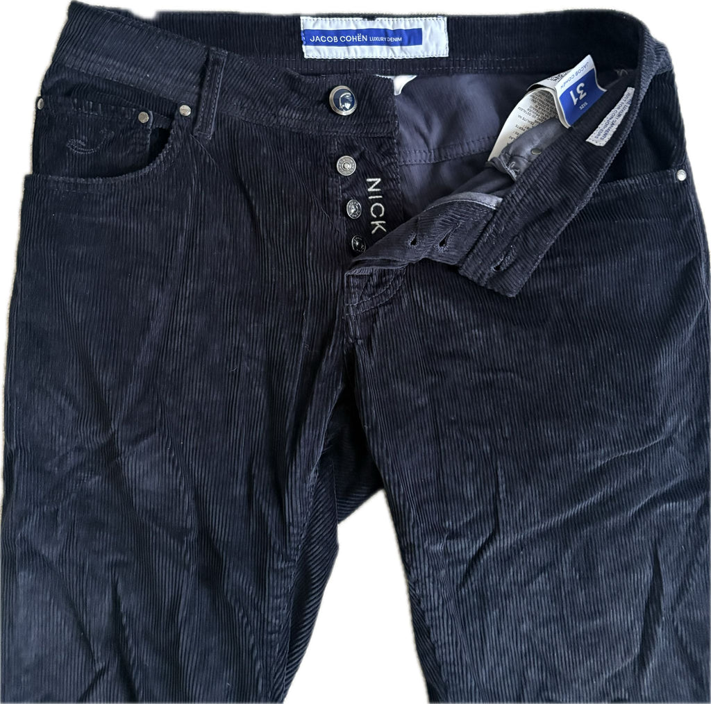 Jacob Cohën Nick Slim – Navy Corduroy Pants (Size 31)