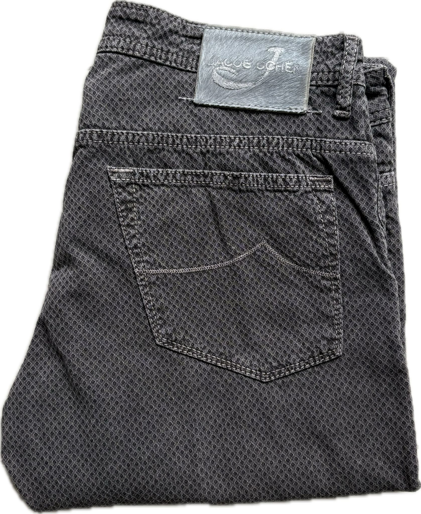 Jacob Cohën “Style 620” – Grey Micro-Print (Size 33)